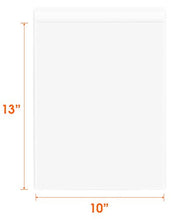 Load image into Gallery viewer, Spartan Industrial - 10" X 13" (200 Count) Crystal Clear Resealable Polypropylene Poly Bags for Packaging, Clothing & T Shirts - Self Seal & Reinforced
