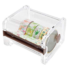 Load image into Gallery viewer, 2pcs HomDSim Washi Tape Dispenser Cutter,Roll Tape Holder Organizer,Masking Tape Desktop Tape DIY Sticker Roll Tape Cutter Holder Storage,Washi Tape Box Brown