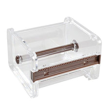 Load image into Gallery viewer, 2pcs HomDSim Washi Tape Dispenser Cutter,Roll Tape Holder Organizer,Masking Tape Desktop Tape DIY Sticker Roll Tape Cutter Holder Storage,Washi Tape Box Brown