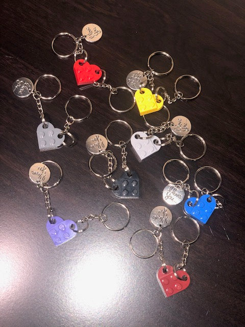 LEGO Heart Keychain - Two pieces – Sorella Sky Designs